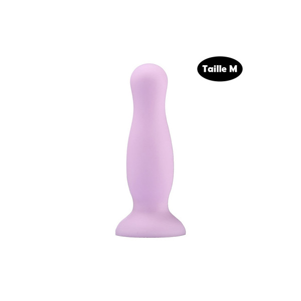 Plug anal ventouse violet pastel taille M 